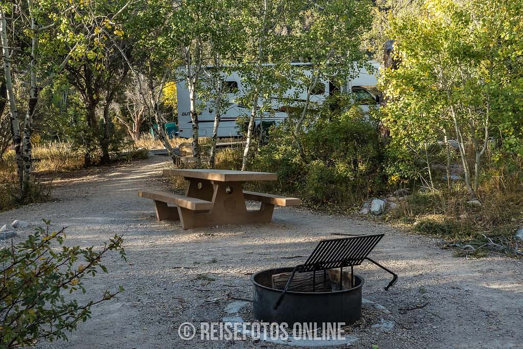 Camping in US-Nationalparks mit dem Wohnmobil - Hier der Campground des Great Basin Nationalparks
